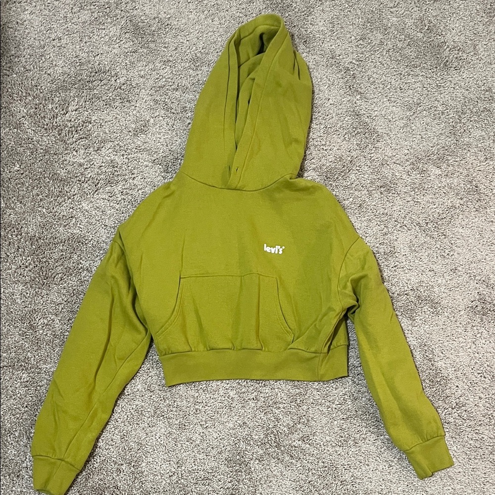 Levi's Green Cropped Hoodie